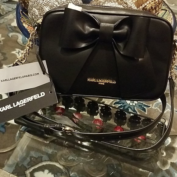 SOLD😍😍KARL LAGERFELD Paris Kris Fara PU bow bag - Picture 8 of 8